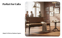 Retro Aesthetic factory-inspired Booth Bench sturdy Construction Upholstered Banquette adaptable Design Commercial Furniture configurable Configuration for Cafe Owners, Interior Designers, Bar Managers, eatery, Lounge Area, Dining Room, Kitchen