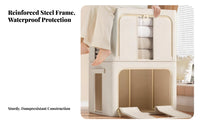 foldable Framed Storage Box two-way entry Zippers for Garage, Families