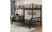 Space-Saving Double-Deck Bed Frame Heavy Duty Metal Bunk Bed Compact Furniture Long-Lasting for Dorm Room