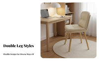 Woven Seat Side Chair sturdy Wood Frame Seating Furniture Comfortable for Bedroom