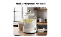 Glass Beverage Dispenser with Spigot Party Drink Dispenser Iced Tea Jar for Commercial Use