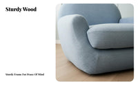 Upholstered rotate Armchair Comfortable Seating rotate Barrel Chair Plush Cushioning Modern Design for Adults, Bedroom, Balcony