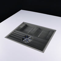 Hand-Pour Rinse Station Ribbed Coffee Rinse Station Low-Profile Drain Tray with Built-in Drain for Baristas