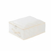 foldable textile container with transparent panel Large Capacity Wardrobe Organizer for Renters
