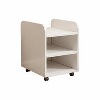 Wheeled Utility Cart with Drawer Adjustable Shelf Office Cabinet for Under Desk