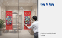 Flannel Gold Foil Door God Sticker, Waterproof, Weatherproof, Holiday Decor, Yuchi Gong, Qin Qiong, Jingde