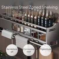Stainless Steel Kitchen Wall Shelf Multi-Functional Organizer