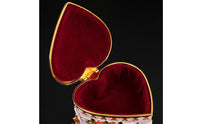 roses Pattern Jewelry Box European Style Heart Jewelry Box Gold Trim Home Decor for Dressing Table