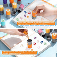 LOTMER 12-Piece Teacher Stamps for Classroom, Self-Inking Rubber Colorful Stamps, Classroom Rubber Stamps