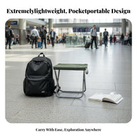 Foldable Design Miniature Camp Stool Compact Portable Seat Lightweight Camping Equipment Quick Setup for Travelers, Backpackers, Fishing, Travel, Outdoors, Backpacking