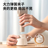 2026创意新品手持风扇可摇头底座 usb便携家用桌面大夹口旋转底座