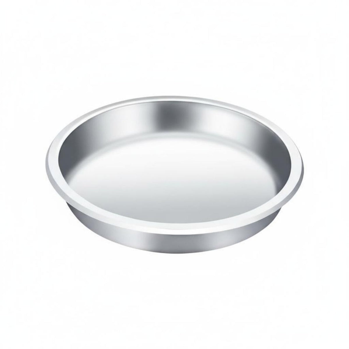 Round Chafing Dish Food Pan Commercial Grade Round Food Warmer Insert Polished Finish Stainless Steel Buffet Pan for Hotel Kitchens, Buffets, Banquets