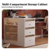 Partition Shelving Unit Unobstructed Standing Multi-Sided Partition Cabinet Multifunctional Space-Saving for Homeowners, Adults
