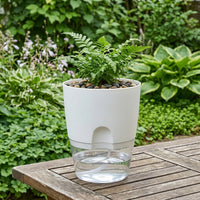 Plant Pots for House Plants with Self Watering System, Pack of 3 Indoor Plant Pot for Outdoor Plants, Transparent Water Storage Flower Pots