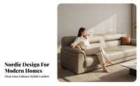 claw-withstandant withstandant Straight-Line Chaise Sofa Nordic design Sectional with Chaise Lounge Small Space suitable for Living Room Furniture Minimalist Design for Apartment Dwellers, Pet Owners, Homeowners, Home, Movie evenings, Gaming gatherings