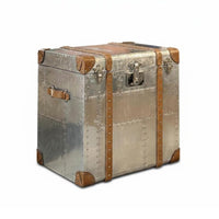 Stacked Luggage End Table Suitcase-Inspired Design Nightstand Vintage Aesthetic Multipurpose Use for Renters, Students, Entryway