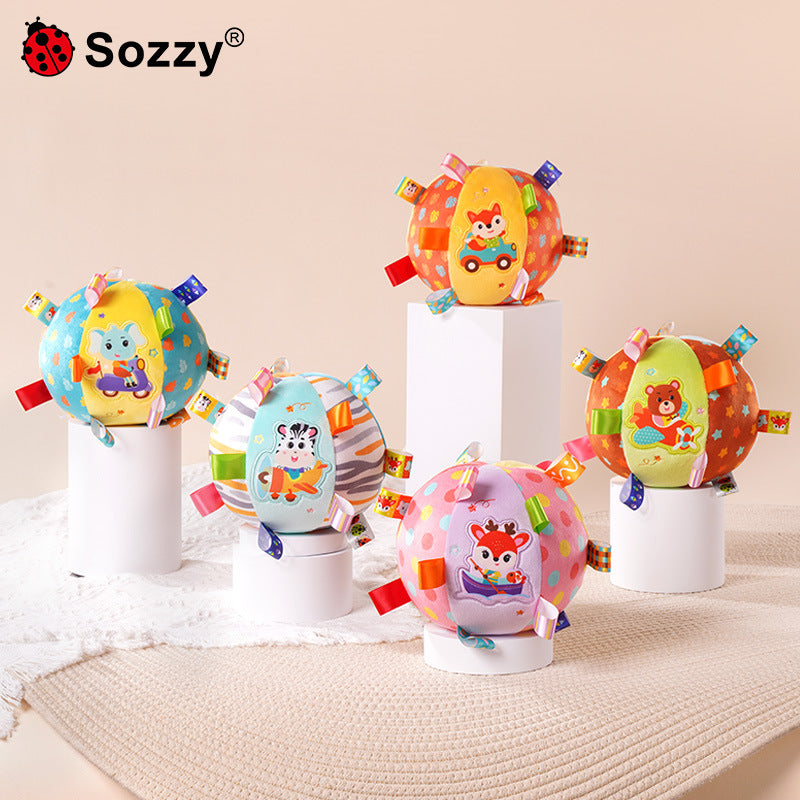 Sozzy Baby Rattle and Teether Toy for Grasping and Soothing