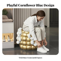 Corn Cob Ottoman Sturdy Build Shoe Changing Bench Lightweight for Living Room
