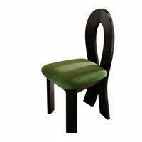 Mermaid Backrest Chair French Retro & Design Dining Seat Fully Assembled Artistic Design for Homeowners, Adults, Kitchen, Home