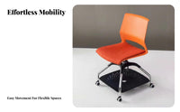 Rolling Chair with Tablet Supportrest Multi-Functional Wheeled Chair with Writing Tablet Space-Saving Design Ergonomic