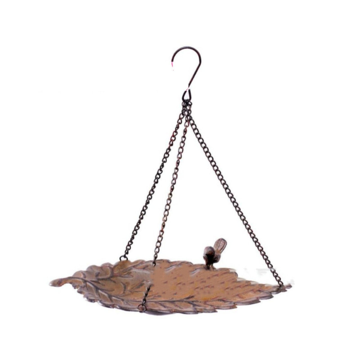 Foliage Bird Feeder Iron Hanging Bird Feeder Wide Mouth Opening for Outdoor