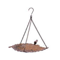 Foliage Bird Feeder Iron Hanging Bird Feeder Wide Mouth Opening for Outdoor
