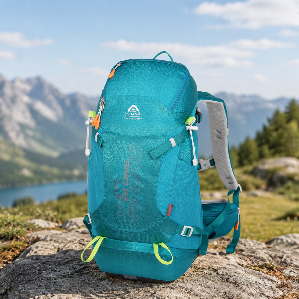 Large 32L Nylon Hiking Rucksack Lightweight Waterproof Outdoor Sports Backpack