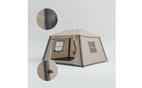 Quick Setup Inflatable Tent with Awning Family Inflatable Cabin Tent Stable Spacious for Backyard