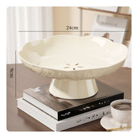 Flower Shaped Snack Plate Elegant Design Pedestal Fruit Bowl Multi-Functional