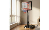 Mobile Basketball Hoop Telescoping Pole Portable Basketball Hoop Sports Gear Wheeled Transparent Backboard for Indoor