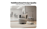 Upholstered Rotating Chair Modern Design Living Room Furniture Ergonomic Design Long-Long-Lastinging Frame for Adults, Readers