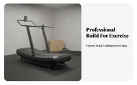 Non-Powered Treadmill Heavy Duty Non-Electric Treadmill Energy-Efficient Curved Running Machine for Athletes, Home, Commercial Use, Gym