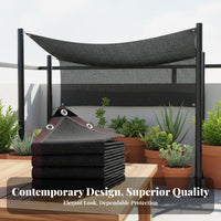 Dark Outdoor Shade Netting Cloth Tear Resistant Garden Plant Shade Mesh Reinforced Edges Heavy Duty Net for Gardeners, Greenhouse
