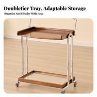 2-Tier Rolling Trolley Vintage-Century Design 2-Tier Rolling Organizer