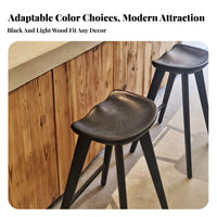 Wooden Counter Stool with supportrest Nordic Design Seating Furniture for Adults