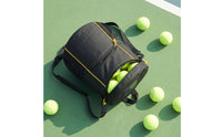 Structured Tennis Ball Bag with Shoulder Strap Handsunrestricted Cylindrical Sports Bag with Pockets Lightweight Versatile for Coaches