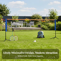 Easy Setup Badminton Net with Stand Long-Lasting Construction Portable Badminton Net Stable Base Wear-Resistant for Family, Kids, Indoor, Backyard