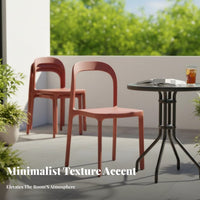 Molded Armchair Stackable Dining Chair Indoor & Outdoor Use Easy to Clean for Homeowners