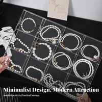 Compartment Jewelry Holder Transparent Clear Acrylic Organizer Tray Divided Earring Accessories Storage Containers for Closet