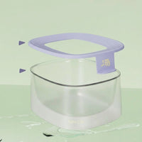 Hamster Sand Bath Splash-Contained Hot Spring House, Hamster Dig Box for Dwarf and Chinese Hamsters, 17cm Translucent with Side Opening
