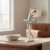 Ballet Dancer Figurine Artistic Style Ballet Girl Sculpture Elegant Design Ballerina Statue for Dancers, Girls, Living Room, Bedroom, Bookshelf