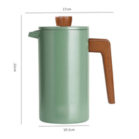 Plunger Pot with Wood Handle Coffee and Tea Press Pot for Office