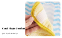 Dog Absorbent Robe Thickened Dog Absorbent Coat Color Block Design Pet Bathrobe for Young Dogs, Kittens, After Bath, Rainy Days, Beach Trips