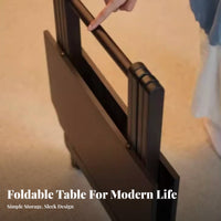 Square Fold-in-Half Utility Table Foldable Design Portable Furniture for Campers