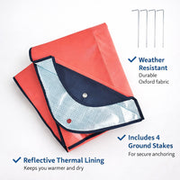 Emergency Blanket Foil, Thermal Blanket for Camping 150x210cm, Insulated Ground Mat for Outdoor Surv - Image 5