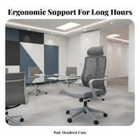 Reclining Desk Chair with Footrest Breathable Mesh ergonomic workspace Furniture