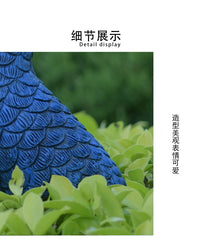 户外庭院花园造景欧美风创意孔雀插支花盆插件装饰品多肉盆栽摆件