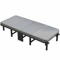 Folding Recliner Bed, Office Nap Chair, Single Lounger, Portable, Steel Frame, Hospital Assistant, Home, Outdoor Camping