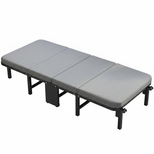 Folding Recliner Bed, Office Nap Chair, Single Lounger, Portable, Steel Frame, Hospital Assistant, Home, Outdoor Camping