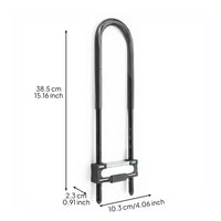 Long U-shaped loop padlock, additionallong cabinet lock, waterproof, robustduty, protected for cabinets, outdoor use, home, garage, tool chest
